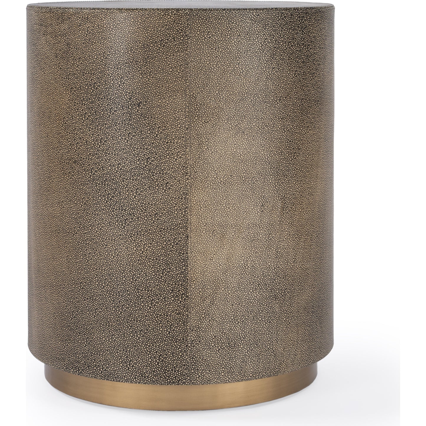 004 SI-1822346 | Additional Silo | Olenka Accent Table by Butler Specialty Company in gold and brass. Made from leather, mdf, steel in a modern style.