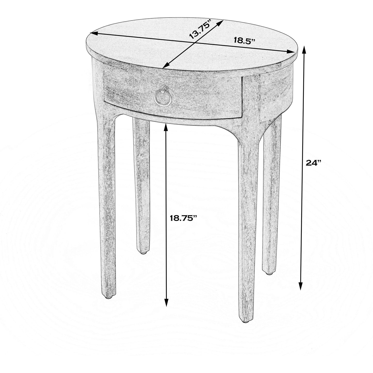 005 SI-1822234 | Additional Silo | Alinia End Table by Butler Specialty Company in dark brown and brown. Made from mango wood, mdf, iron in a modern style.
