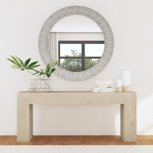 Myrtle Mango Wood Mirror by Classic Home. Made from mango wood in a transitional style.