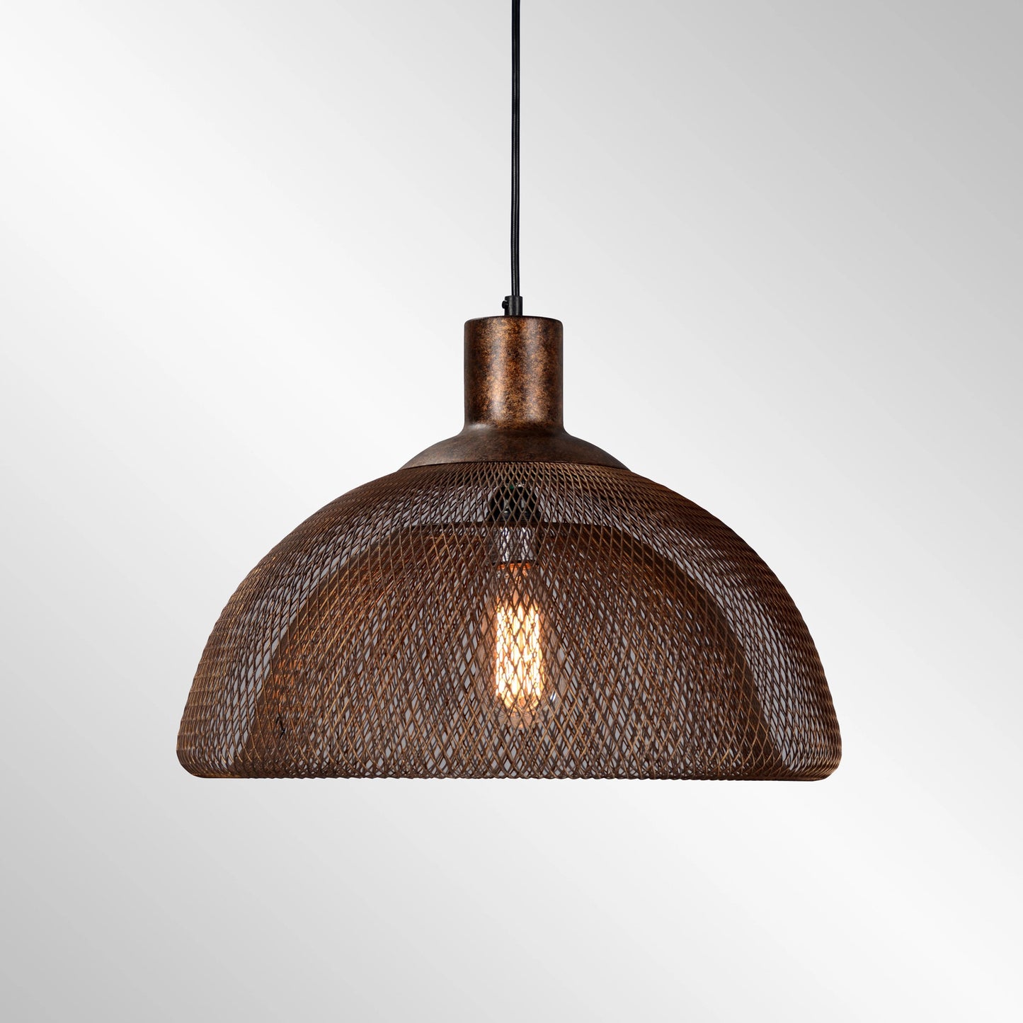 003 SI-2007529 | Primary Silo | Polaris Mesh Pendant by Classic Home in rustic bronze. Made from iron in a cottage & farmhouse style.