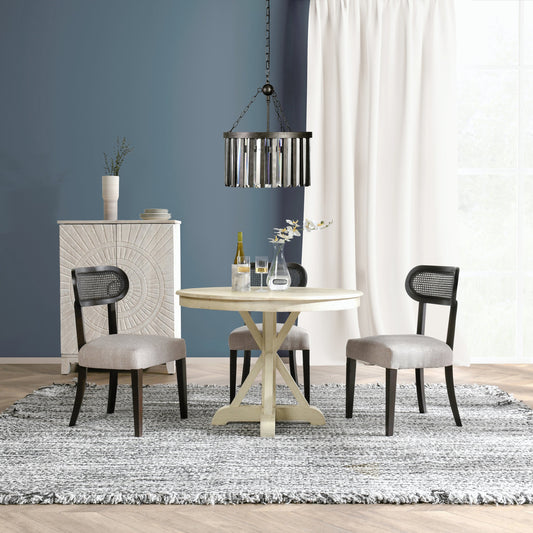 Olympia 4-Light Chandelier by Classic Home in gray. Made from iron, glass in a modern style.