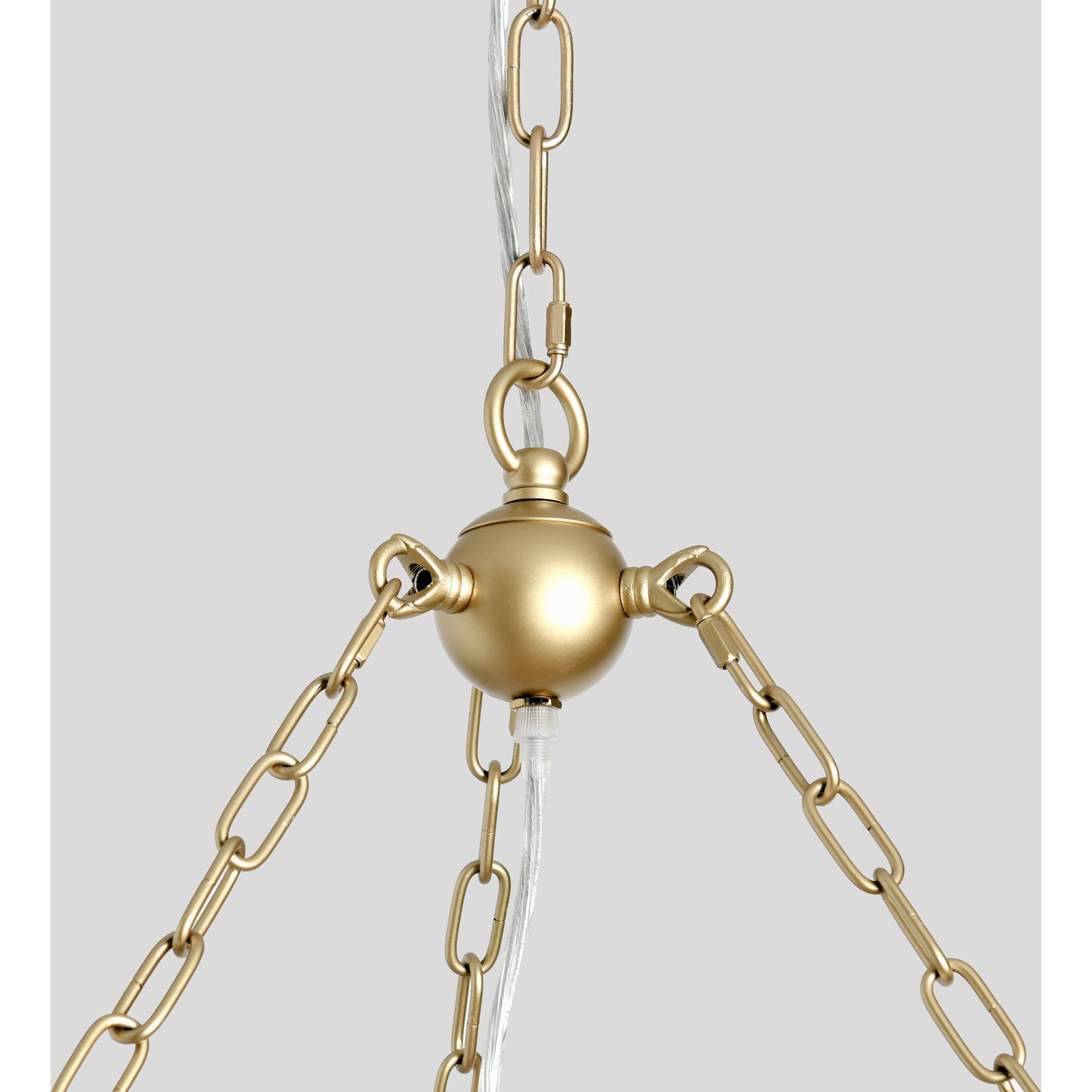 005 SI-2162531 | Closeup | Amanda White Beaded Chandelier by Classic Home in white. Made from wood beads in a cottage & farmhouse style.