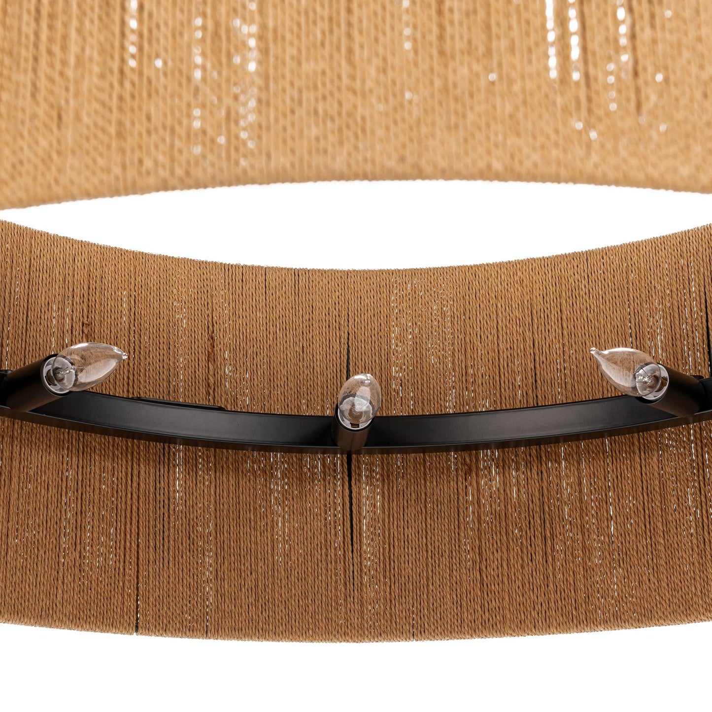 006 SI-2353767 | Closeup | Dobson Rattan Rope Chandelier by Classic Home. Made from unique in a unique style.