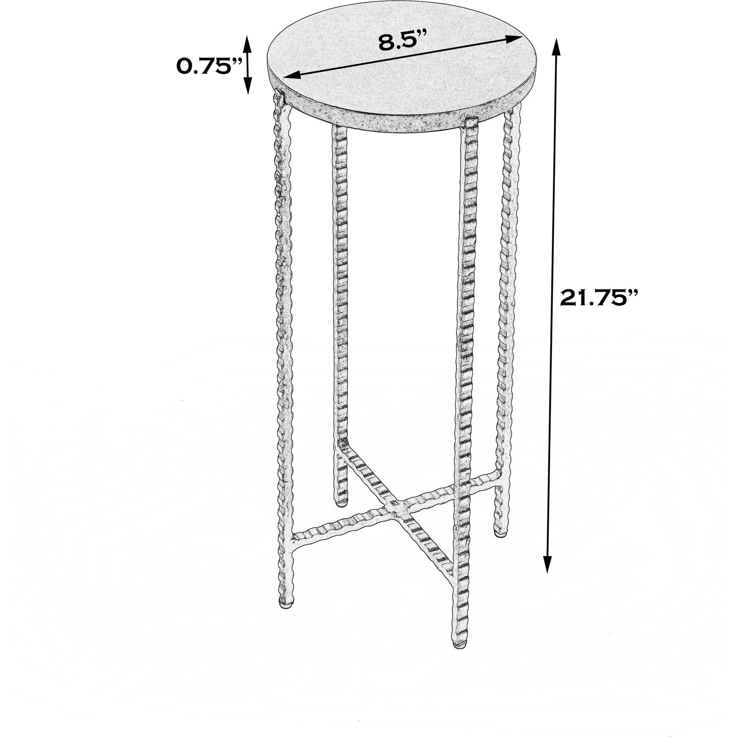 016 SI-1822343 | Additional Silo | Nigella Round Marble & Metal Accent Table by Butler Specialty Company in multi-color. Made from unique in a eclectic & global style.