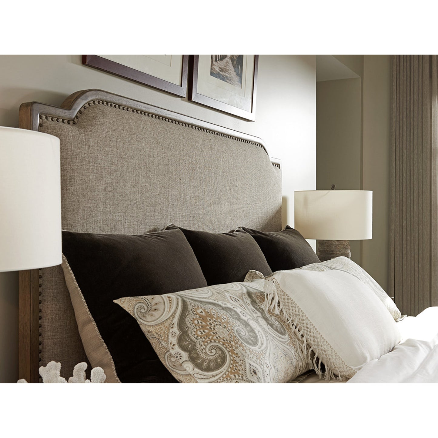 007 SR-836489,SR-836490,SR-836491 | Lifestyle | Stone Harbour Upholstered Bed by Tommy Bahama Home in berwick. Made from unique in a transitional style.