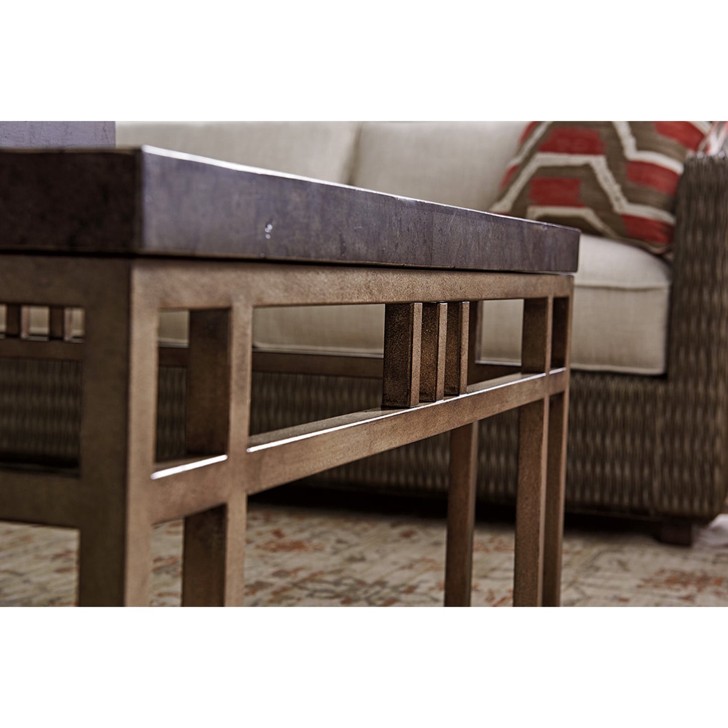 003 SR-836279 | Additional Silo | Montera Travertine Cocktail Table by Tommy Bahama Home. Made from unique in a transitional style.