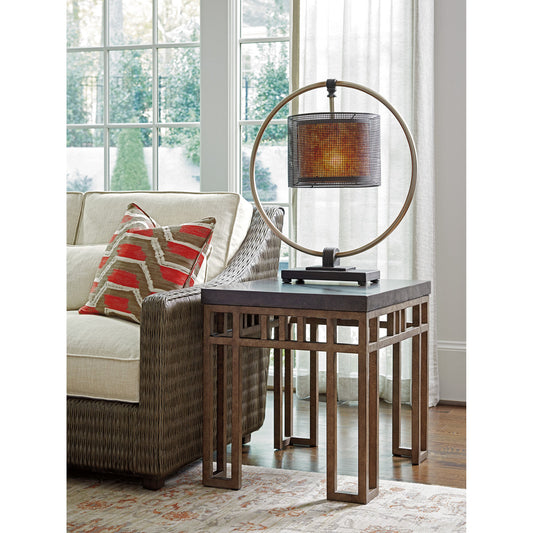 Montera Travertine End Table by Tommy Bahama Home. Made from unique in a transitional style.