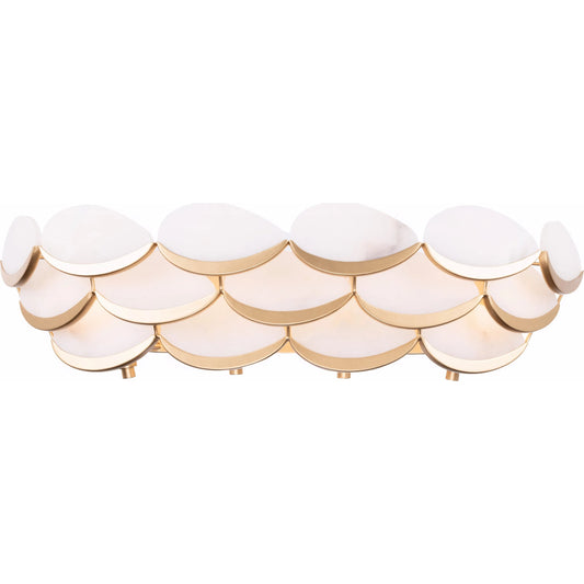 000 SI-2536993 | Primary Silo | High Tide 4 Light Bath by Varaluz in gold. Made from steel, alabaster in a unique style.
