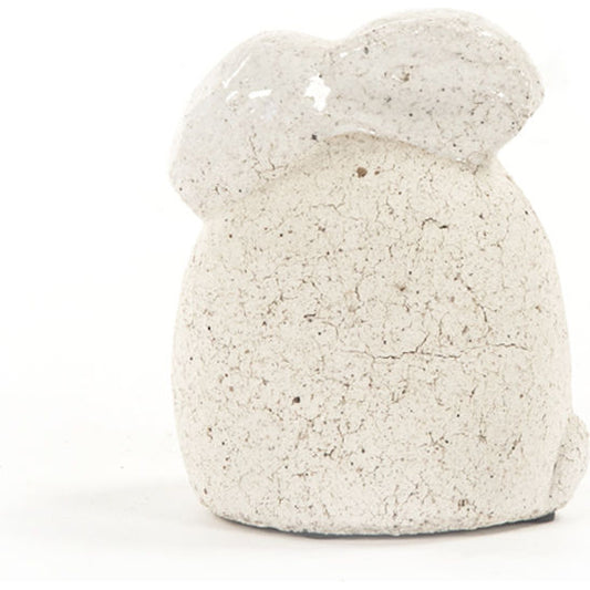 Decorative Garden Rabbit by Zentique in white and ceramic. Made from ceramic in a cottage & farmhouse style.