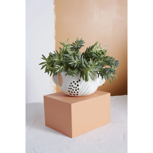 Mahalo Bowl by Accent Decor in white. Made from ceramic in a modern style.