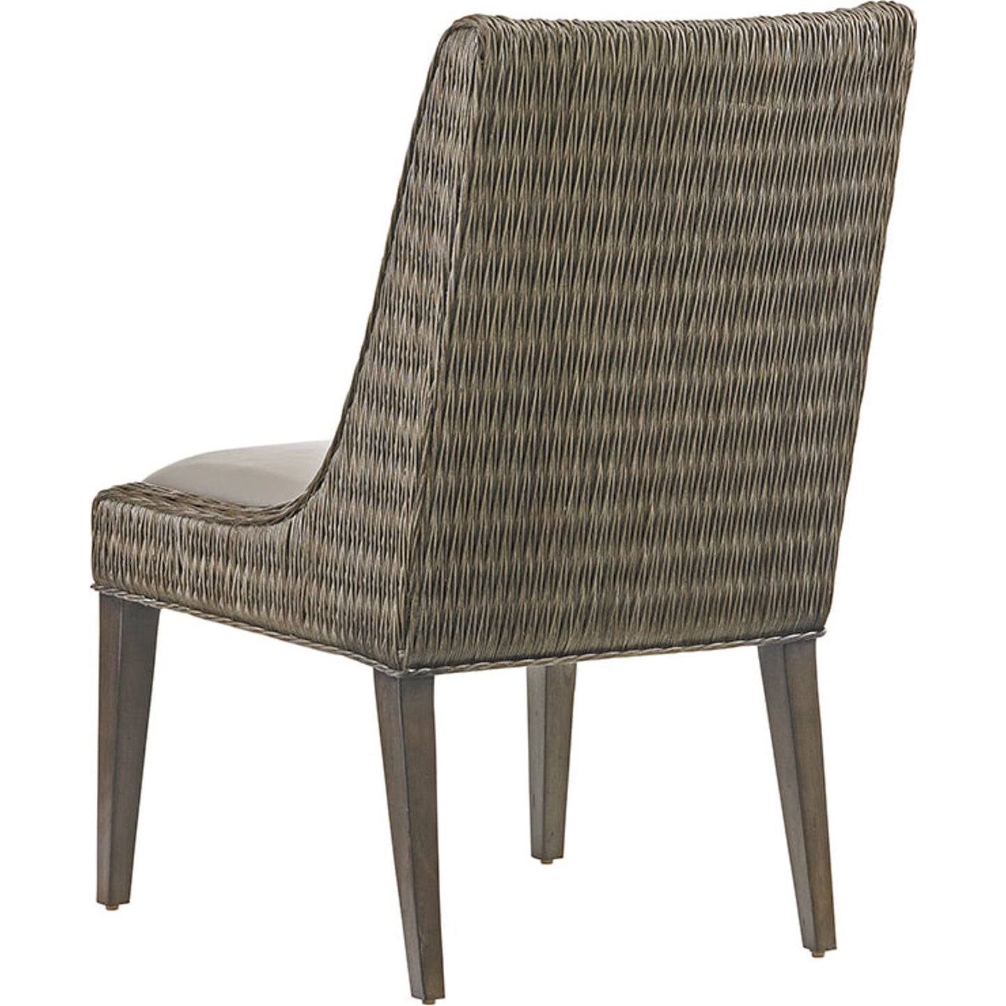 002 SR-835984 | Additional Silo | Brandon Woven Side Chair by Tommy Bahama Home in dove gray. Made from unique in a coastal style.