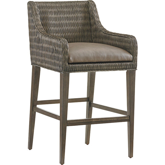 Turner Woven Bar Stool by Tommy Bahama Home. Made from unique in a coastal style.
