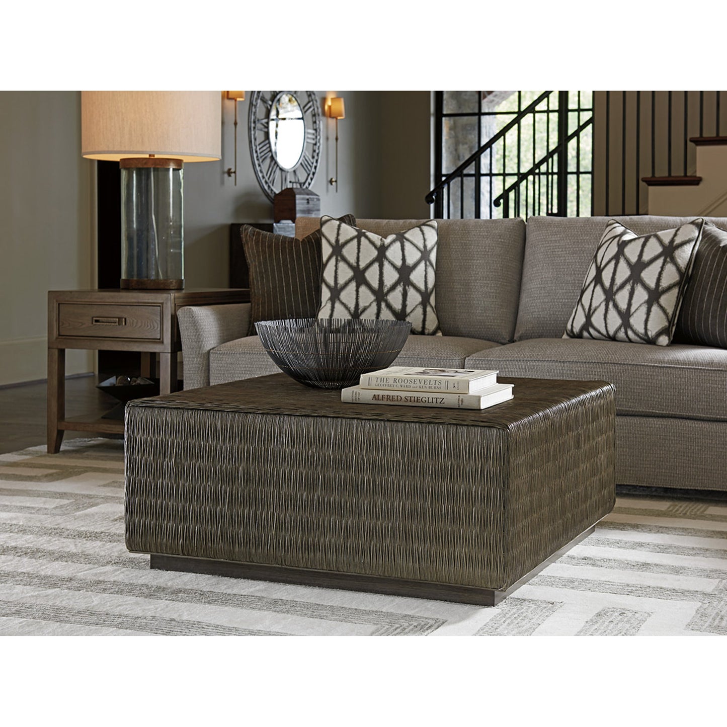 004 SR-836422 | Lifestyle | Seawatch Woven Cocktail Table by Tommy Bahama Home. Made from unique in a coastal style.