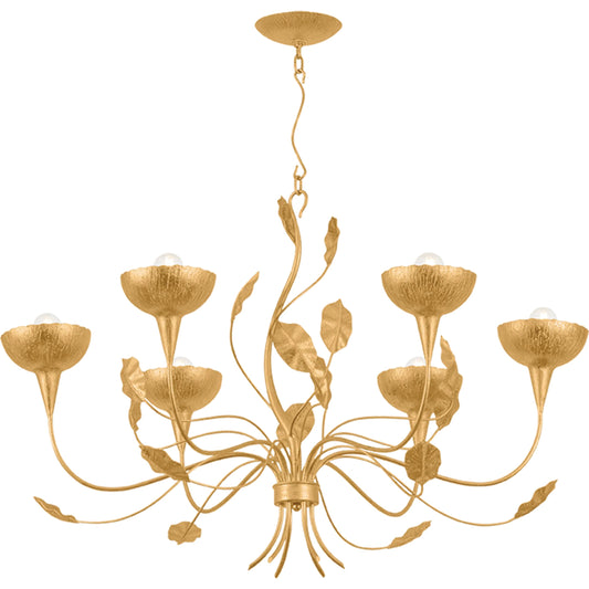 000 SI-2544323 | Primary Silo | Innsbruck Chandelier by Corbett in vintage gold leaf. Made from steel in a unique style.