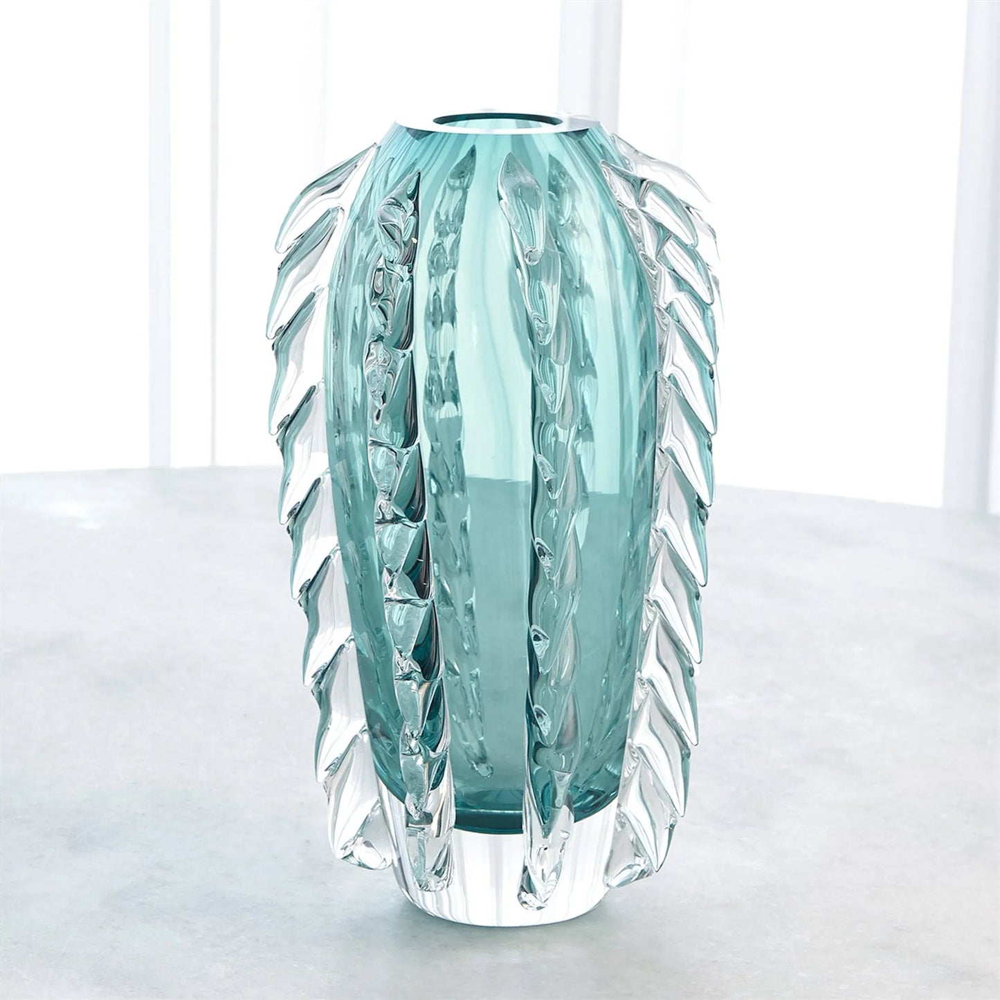002 SI-2323633 | Unknown | Fringe Vase by Global Views in red. Made from unique in a unique style.