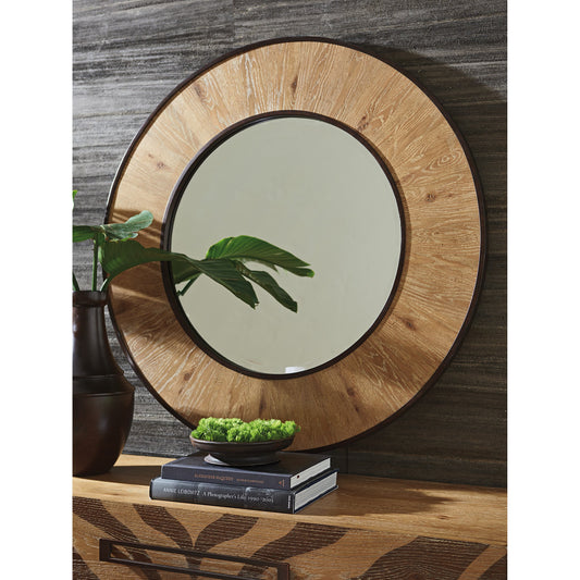 Carins Round Mirror by Tommy Bahama Home. Made from unique in a coastal style.