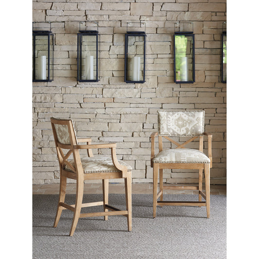 Sutherland Upholstered Counter Stool by Tommy Bahama Home. Made from unique in a coastal style.