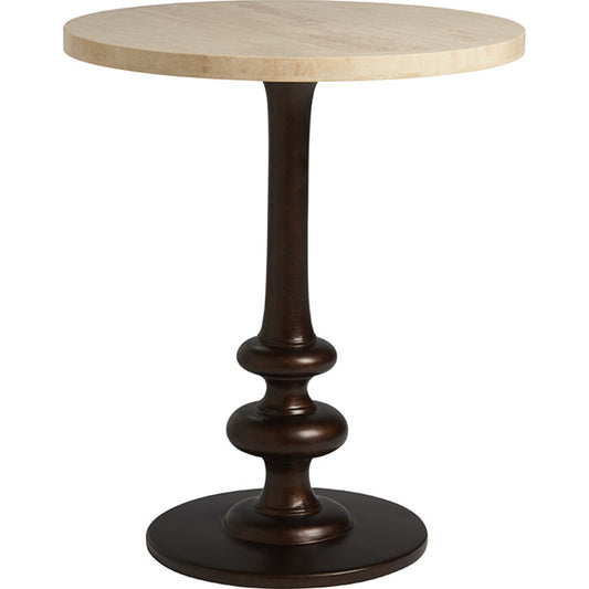 Marshall Stone Top Round End Table by Tommy Bahama Home. Made from unique in a transitional style.