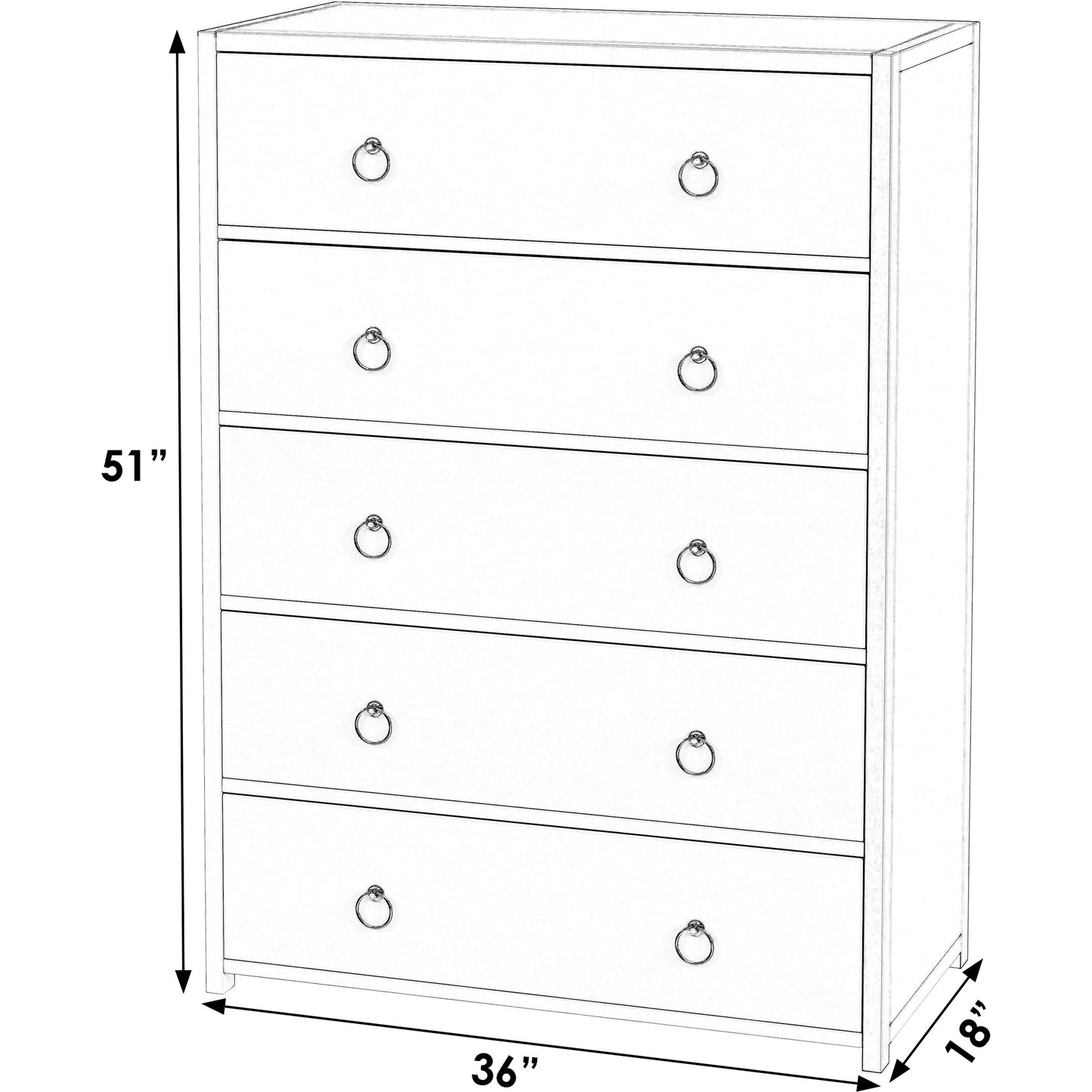 018 SI-2021984 | Additional Silo | Lark 5 Drawer Dresser by Butler Specialty Company. Made from unique in a modern style.