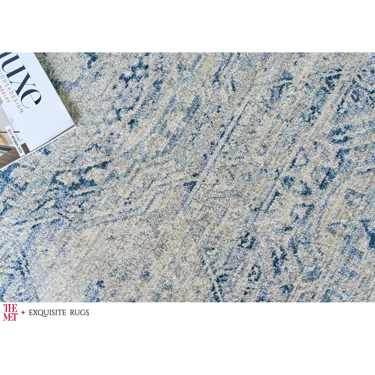 007 SI-2072539,SI-2072540,SI-2072541,SI-2072545,SI-2072546 | Lifestyle | Vintage Looms Rug IX by Exquisite Rugs in light blue, blue. Made from polyester in a unique style.