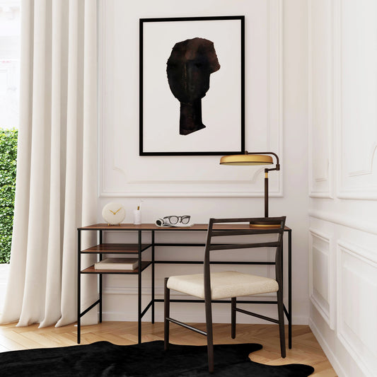 Jensen Iron and Wood Writing Desk by Butler Specialty Company in light brown and natural mango. Made from iron, mango wood in a modern style.