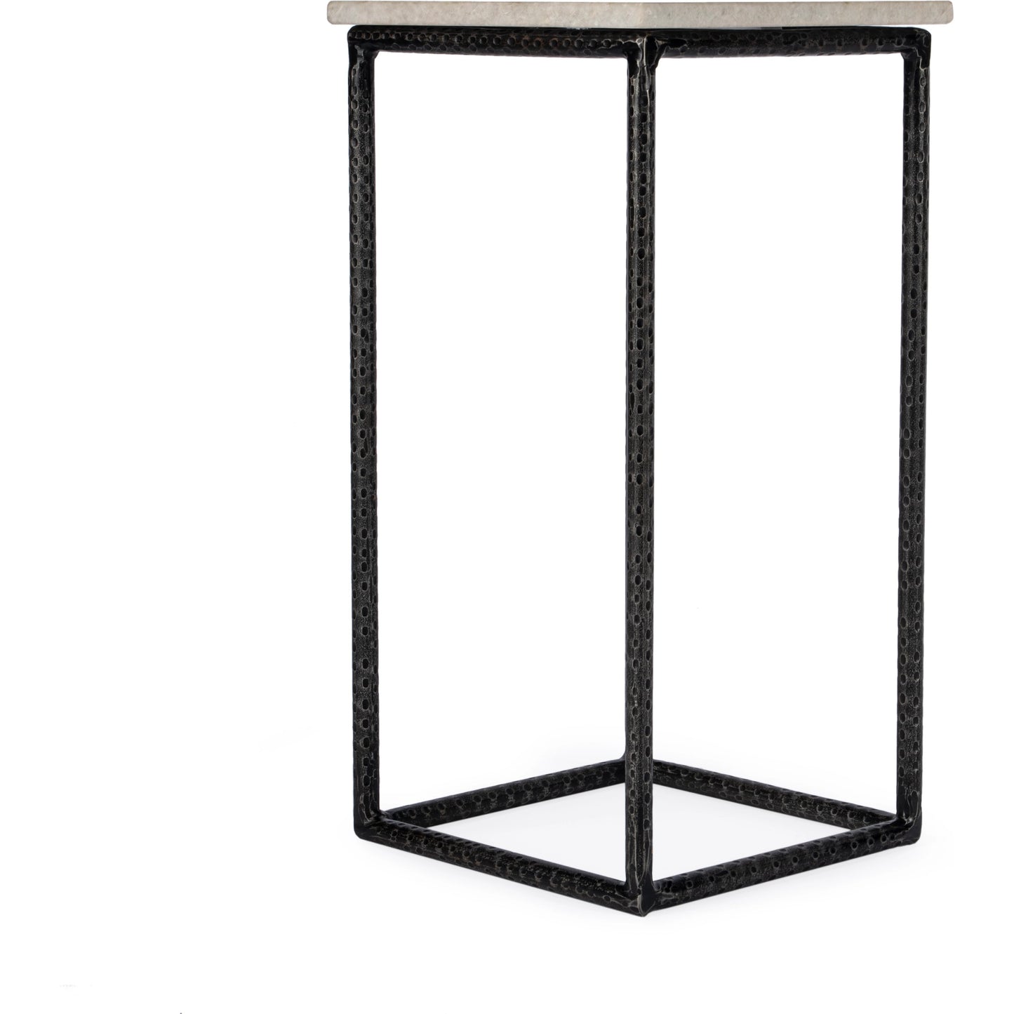 005 SI-2077772 | Additional Silo | Mabel Marble and Hammered Iron Side Table by Butler Specialty Company in white and black and marble & metal. Made from iron, marble in a modern style.