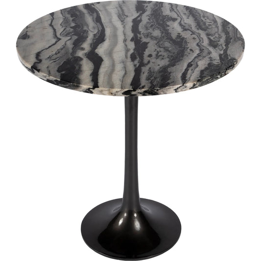 Paxton Round Marble Side Table by Butler Specialty Company in black, white. Made from iron, marble, mdf in a modern style.