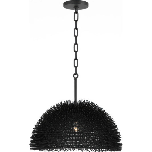 000 SI-2537043 | Primary Silo | Urchin 1 Light Dome Pendant by Varaluz. Made from steel in a unique style.