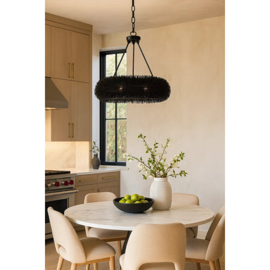 Urchin 6 Light Pendant by Varaluz. Made from steel in a unique style.