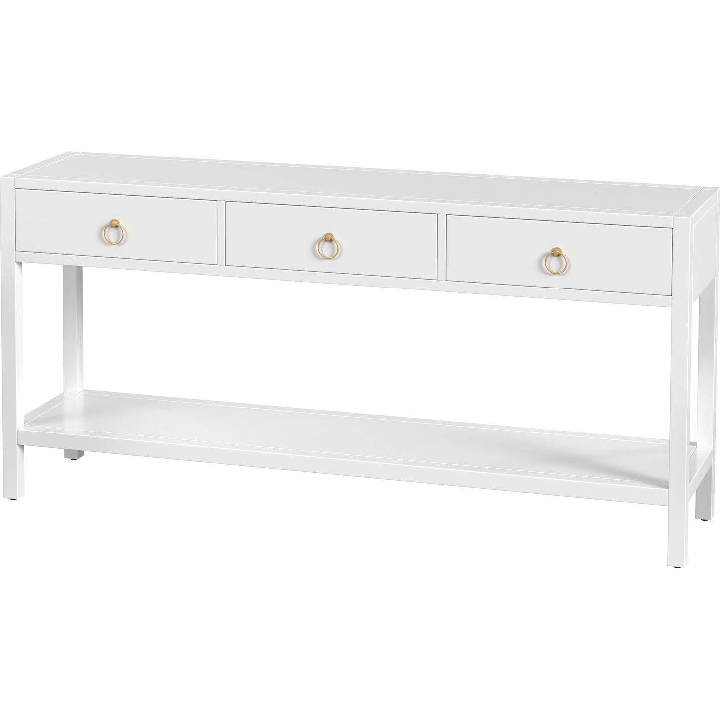 001 SI-2155872 | Primary Silo | Lark 3-Drawer Console Table by Butler Specialty Company in white. Made from acacia wood, mdf, acacia veneer in a modern style.