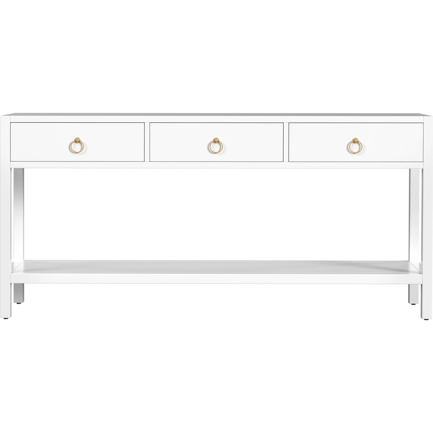 002 SI-2155872 | Primary Silo | Lark 3-Drawer Console Table by Butler Specialty Company in white. Made from acacia wood, mdf, acacia veneer in a modern style.