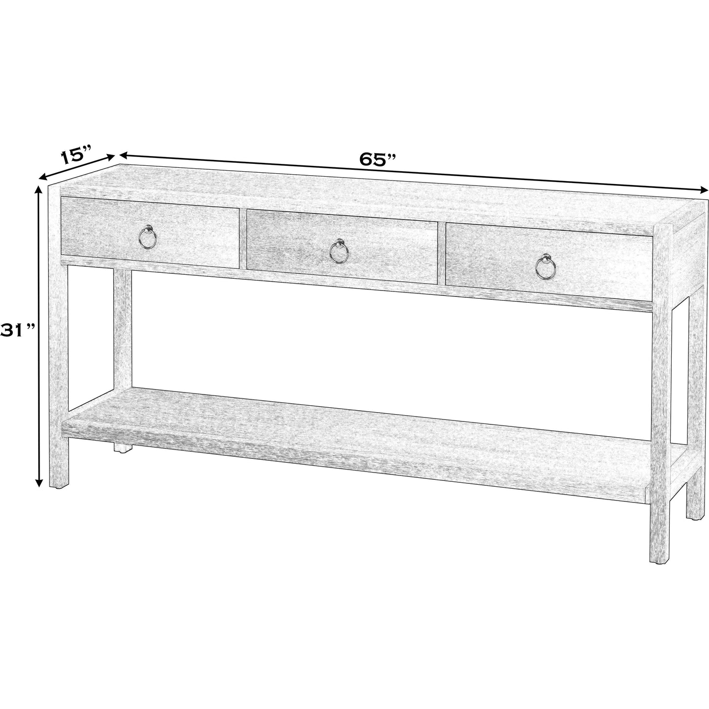 008 SI-2077785 | Additional Silo | Lark 3 Drawer Console Table by Butler Specialty Company. Made from unique in a modern style.