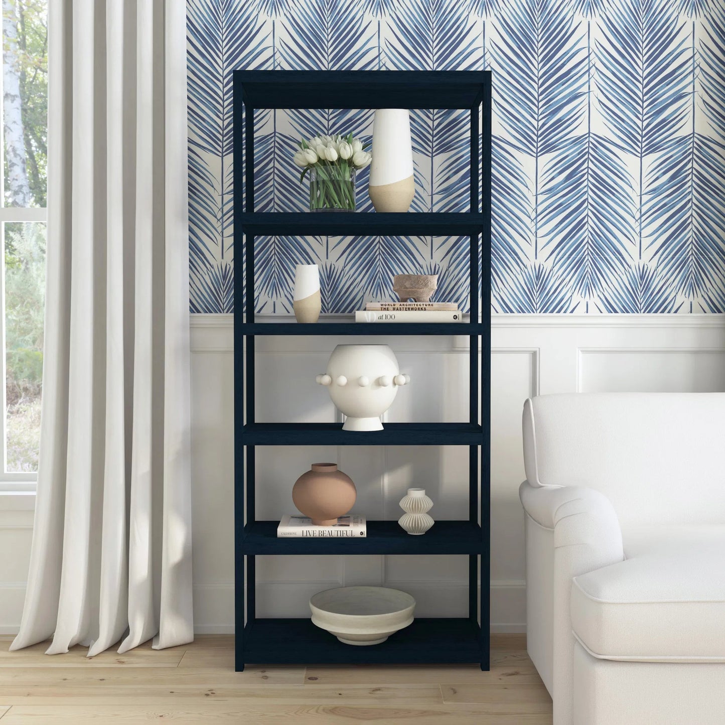 011 SI-2077786 | Lifestyle | Lark Etagere by Butler Specialty Company. Made from acacia wood, mdf, acacia veneer in a modern style.
