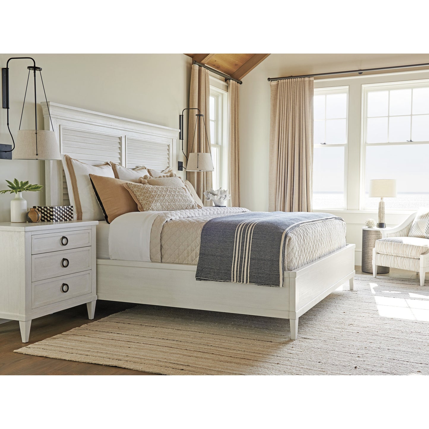 004 SR-835980 | Lifestyle | Bonita Nightstand by Tommy Bahama Home in white. Made from unique in a cottage & farmhouse style.