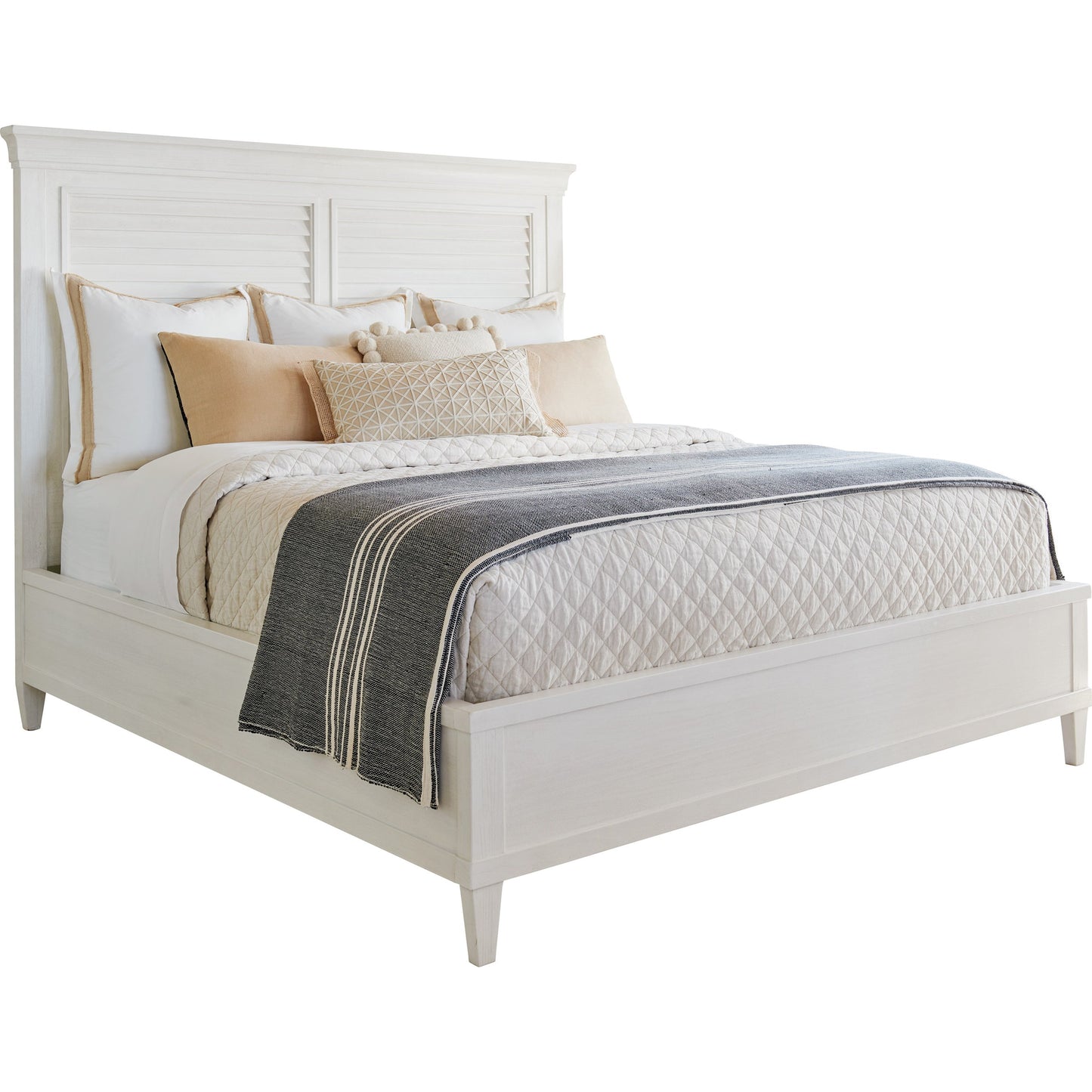 002 SR-836387,SR-836388,SR-836389 | Additional Silo | Royal Palm Louvered Headboard by Tommy Bahama Home in plantation. Made from unique in a cottage & farmhouse style.