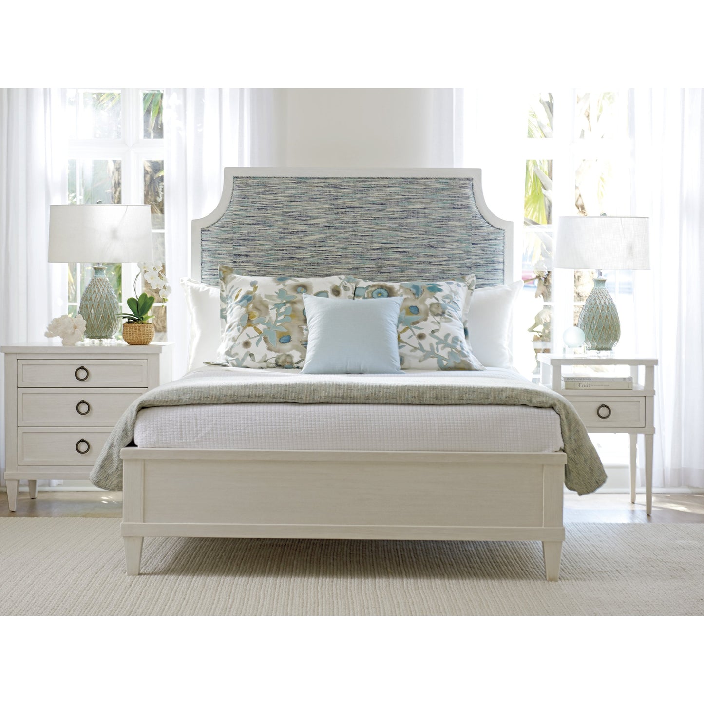 005 SR-835980 | Lifestyle | Bonita Nightstand by Tommy Bahama Home in white. Made from unique in a cottage & farmhouse style.