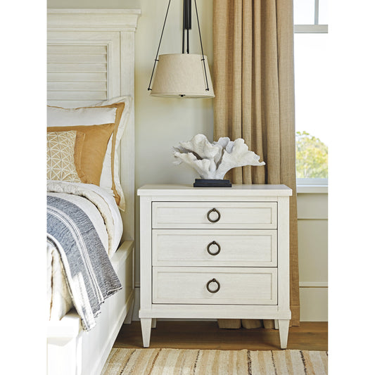 Bonita Nightstand by Tommy Bahama Home in white. Made from unique in a cottage & farmhouse style.