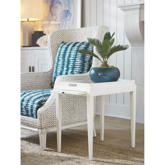 Broad River Rectangular End Table by Tommy Bahama Home in white. Made from unique in a transitional style.