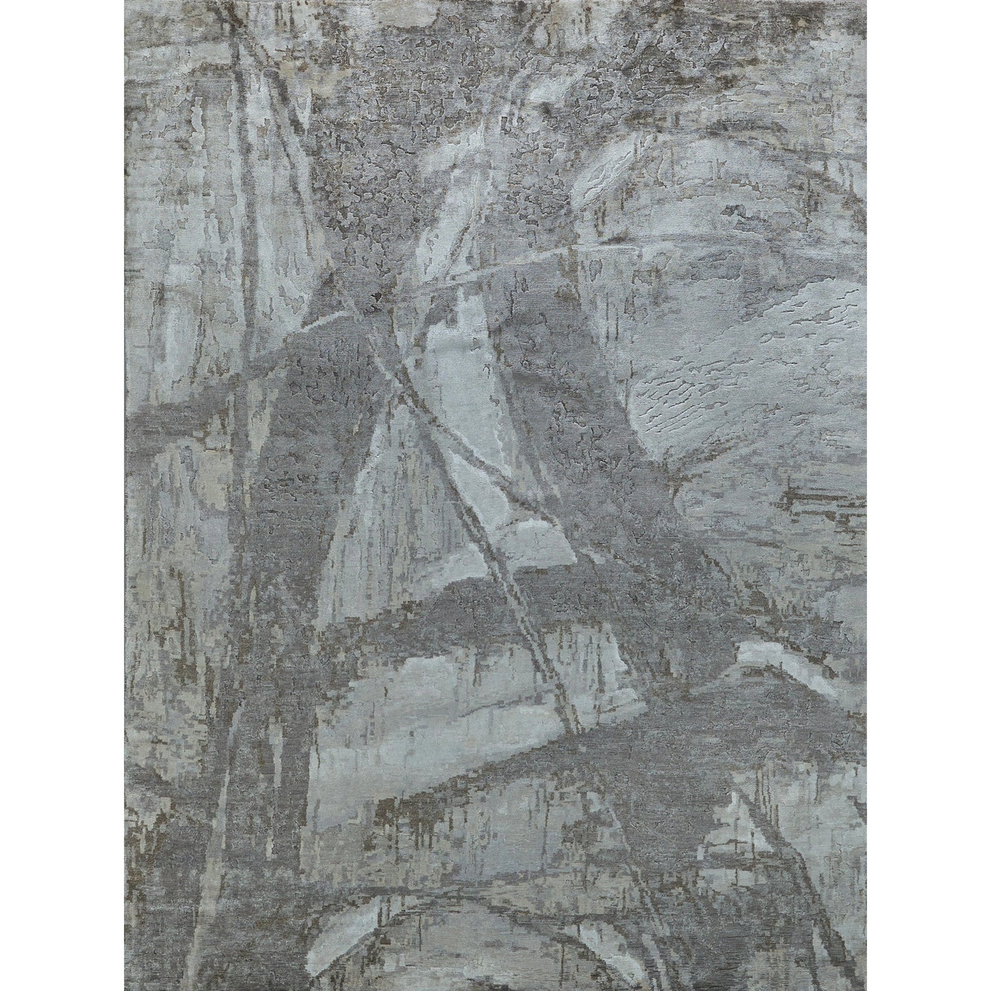 001 SI-2101783,SI-2101784,SI-2101785,SI-2101786,SI-2101787 | Additional Silo | Floor Art 5710 Rug by Exquisite Rugs in ivory, beige. Made from bamboo silk in a unique style.