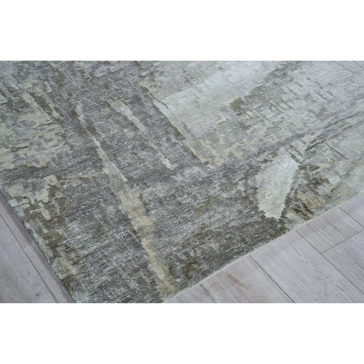 002 SI-2101783,SI-2101784,SI-2101785,SI-2101786,SI-2101787 | Closeup | Floor Art 5710 Rug by Exquisite Rugs in ivory, beige. Made from bamboo silk in a unique style.