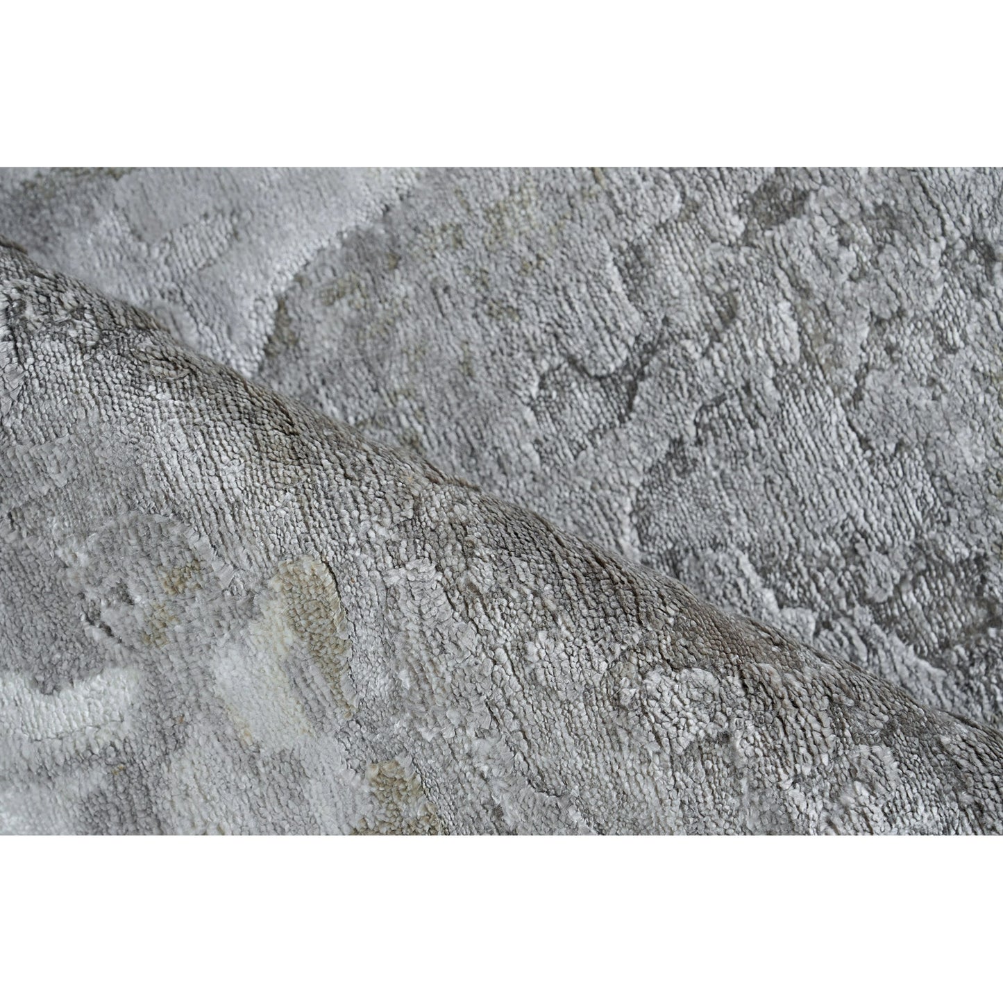 004 SI-2101783,SI-2101784,SI-2101785,SI-2101786,SI-2101787 | Closeup | Floor Art 5710 Rug by Exquisite Rugs in ivory, beige. Made from bamboo silk in a unique style.