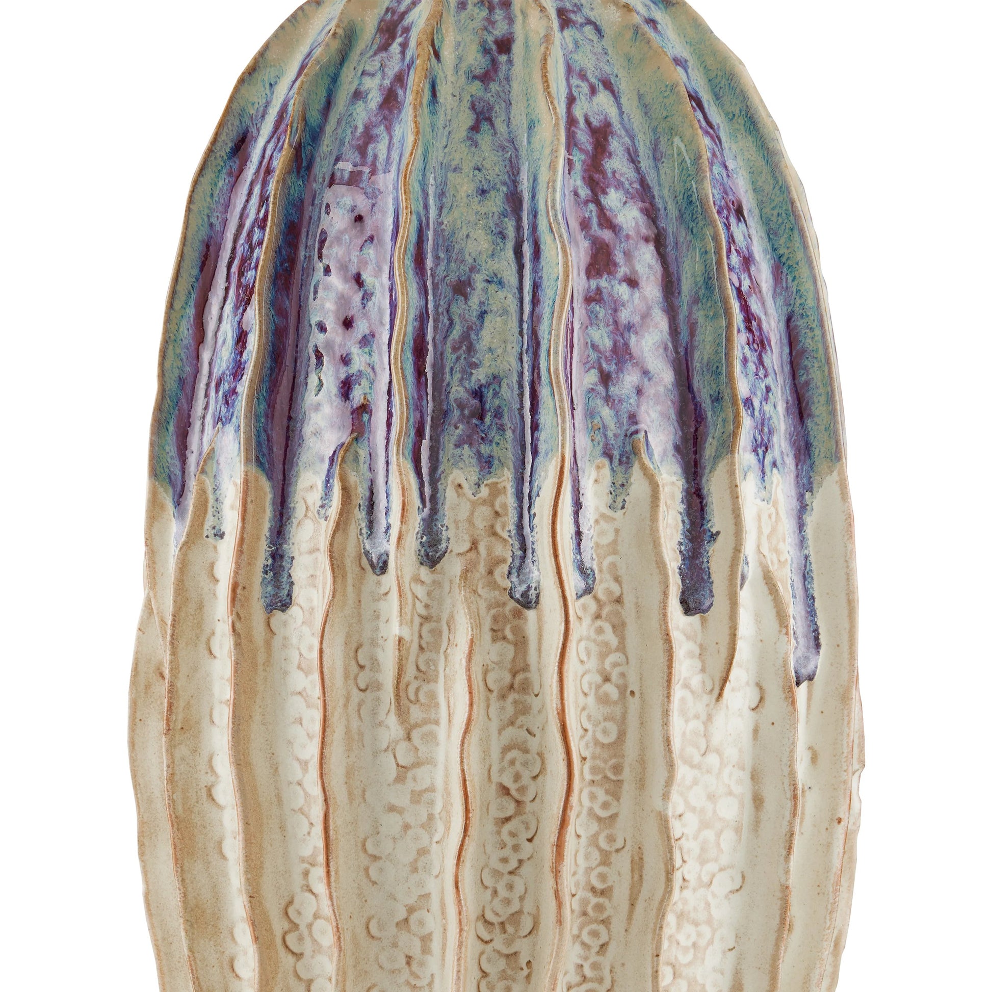 Montmartre Table Lamp by Currey and Company in milk, purple. Made from ceramic in a modern style.