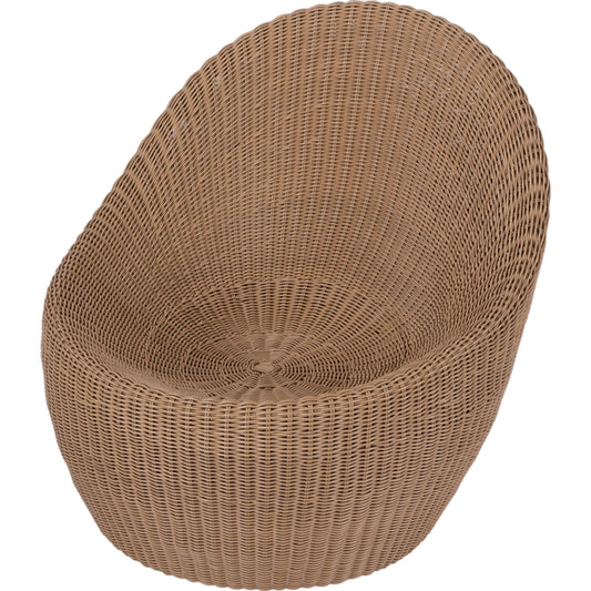Delmar Rattan Outdoor Nest Chair by Butler Specialty Company in natural and natural rattan. Made from aluminum and synthetic rattan in a cottage & farmhouse style.