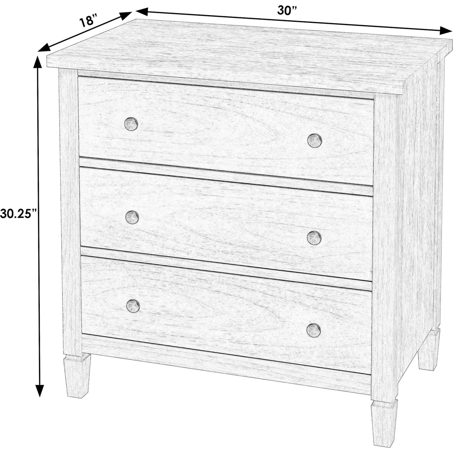002 SI-2333929 | Additional Silo | Flagstaff 3-Drawer Dresser by Butler Specialty Company in black. Made from mindi wood, mindi veneer, mdf in a unique style.