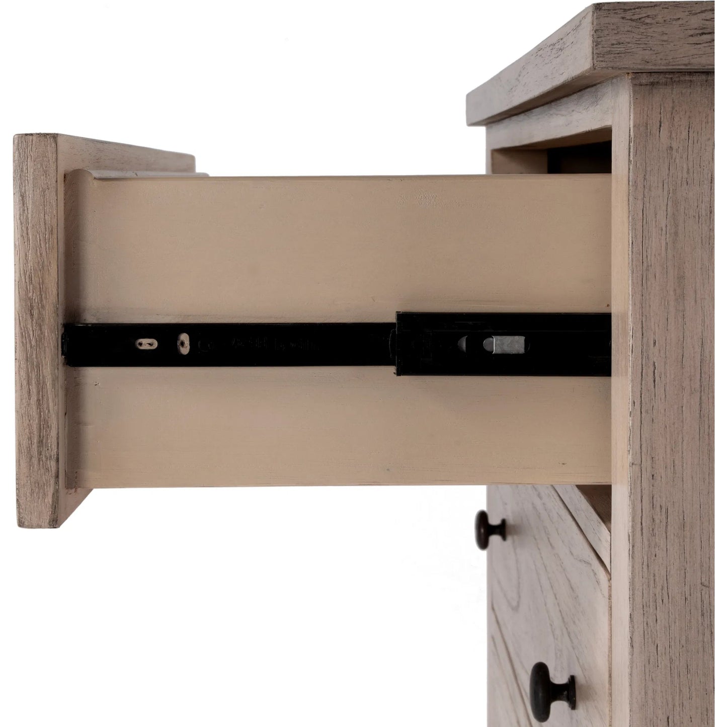 007 SI-2077821 | Closeup | Flagstaff 3 Drawer Dresser by Butler Specialty Company in natural and desert sand. Made from mindi wood, mindi veneer, mdf in a cottage & farmhouse style.