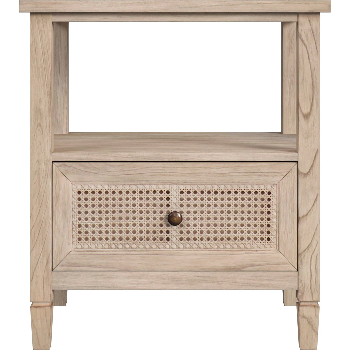 003 SI-2077822 | Additional Silo | Flagstaff 1 Drawer Cane Nightstand by Butler Specialty Company in natural and desert sand. Made from mindi wood, mindi veneer, mdf, cane in a cottage & farmhouse style.