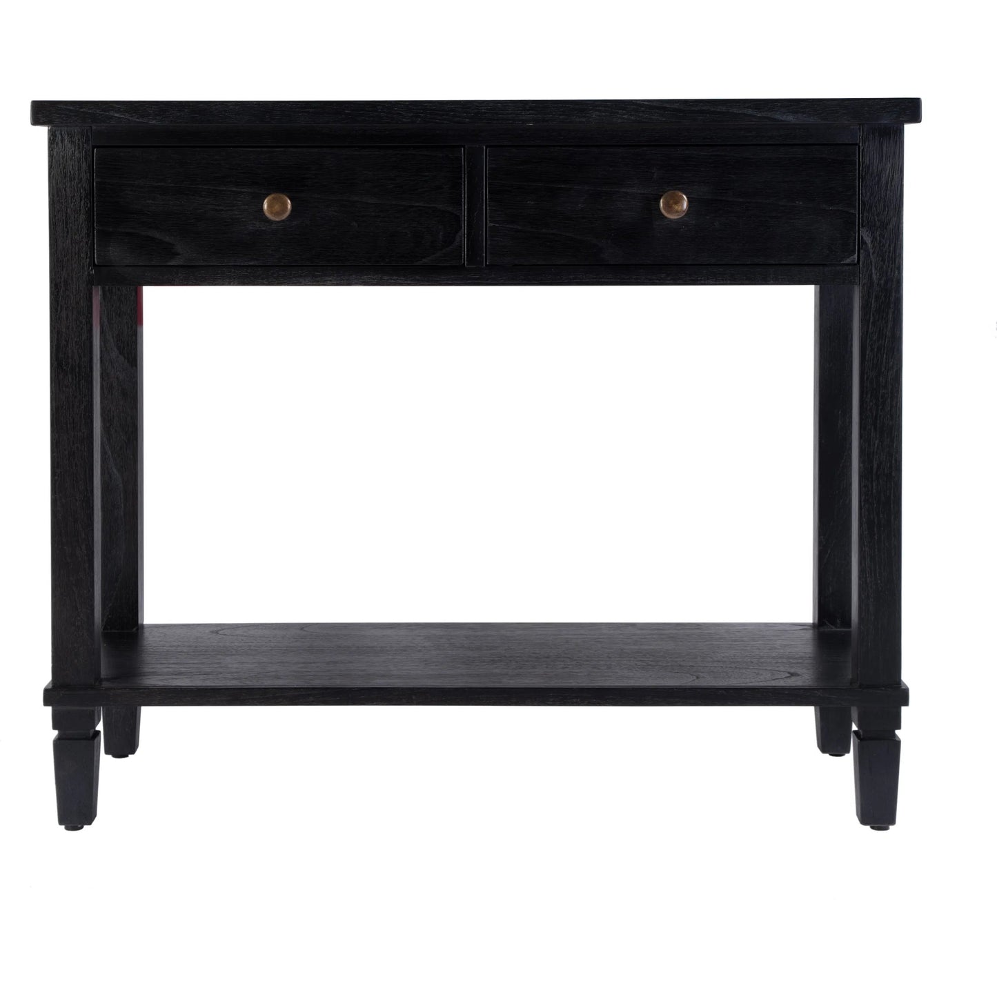 004 SI-2333930 | Additional Silo | Flagstaff 2 Drawer Console Table by Butler Specialty Company in black. Made from mdf, mindi wood, mindi veneer in a unique style.