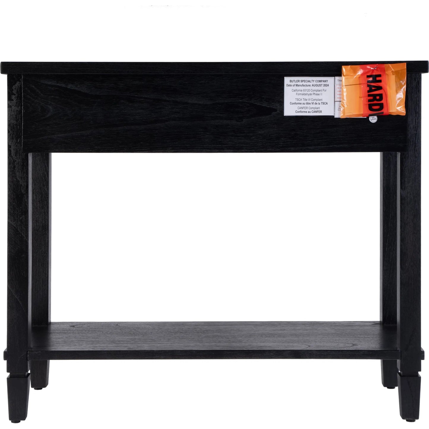 006 SI-2333930 | Additional Silo | Flagstaff 2 Drawer Console Table by Butler Specialty Company in black. Made from mdf, mindi wood, mindi veneer in a unique style.