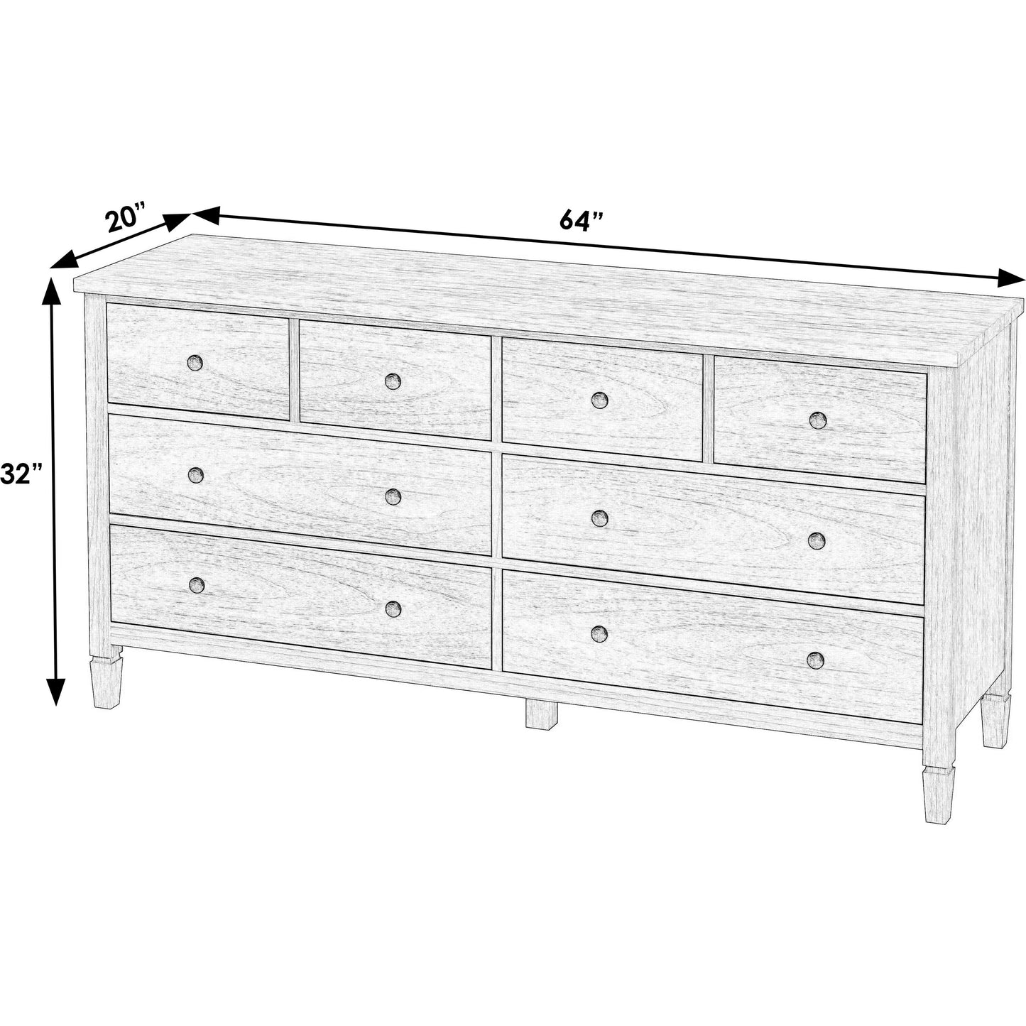 002 SI-2077824 | Additional Silo | Flagstaff 8 Drawer Dresser by Butler Specialty Company in natural and desert sand. Made from mindi wood, mindi veneer, mdf in a cottage & farmhouse style.
