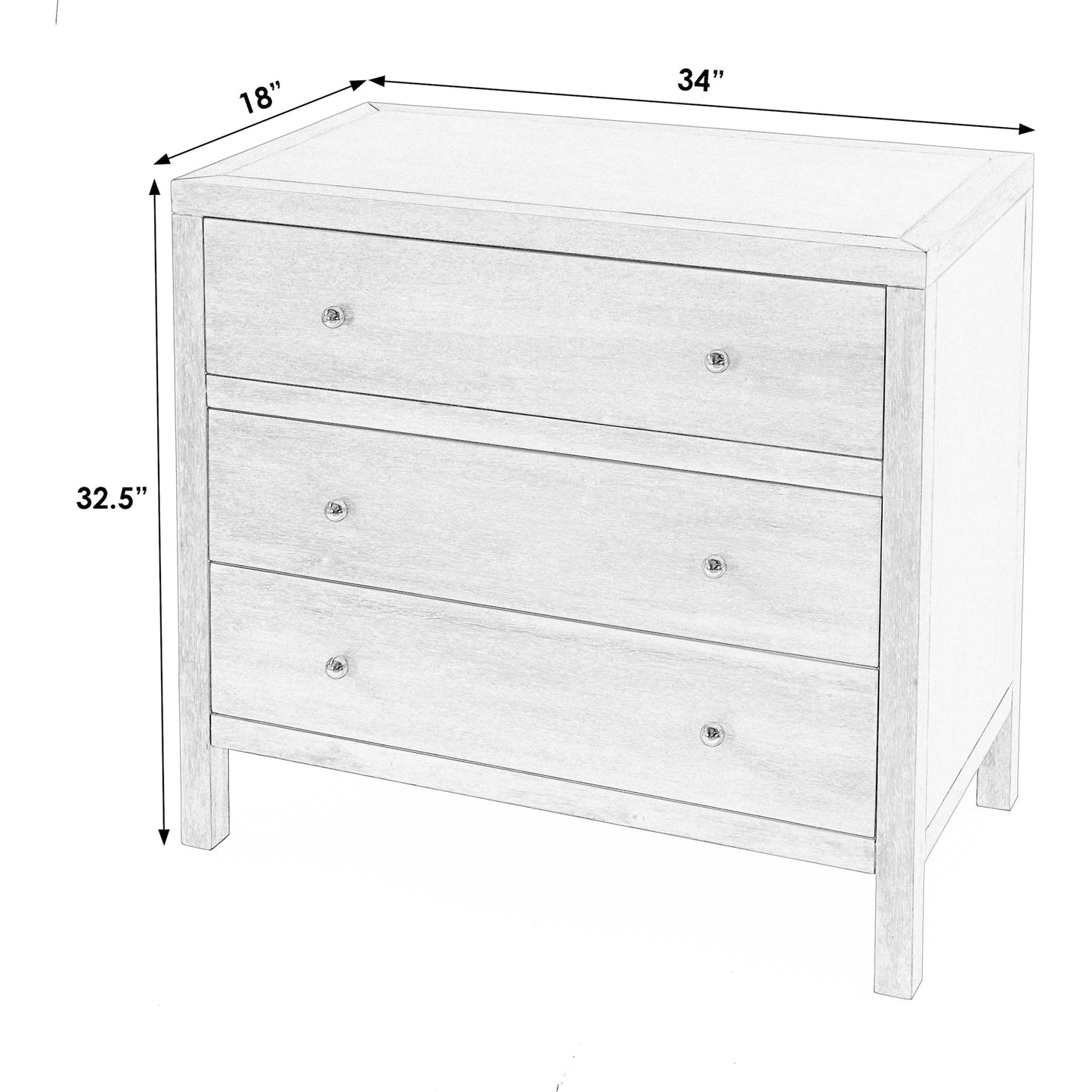007 SI-2333993 | Additional Silo | Nora 3 Drawer Chest by Butler Specialty Company. Made from acacia wood, acacia veneer, mdf, pine wood and antimony metal hardware in a unique style.